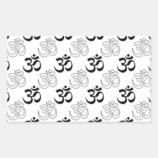 Sticker Rectangulaire Symbole Om, Aum (Devant)