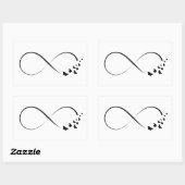 Sticker Rectangulaire Symbole papillon infini (Feuille)