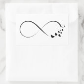 Sticker Rectangulaire Symbole papillon infini (Sac)