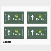 Sticker Rectangulaire Symbole routier de Perth, Australie (Feuille)