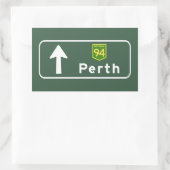 Sticker Rectangulaire Symbole routier de Perth, Australie (Sac)