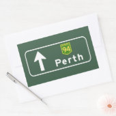 Sticker Rectangulaire Symbole routier de Perth, Australie (Enveloppe)