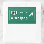 Sticker Rectangulaire Symbole routier de Winnipeg, Canada (Sac)