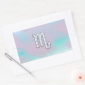 Sticker Rectangulaire Symbole Scorpio Zodiac en style perle (Enveloppe)