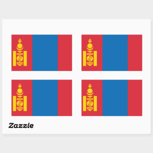 Sticker Rectangulaire Symbole Soyombo de Mongolie Mongols