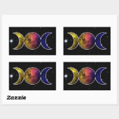 Sticker Rectangulaire Symbole Triple Goddess Moon (Feuille)