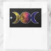 Sticker Rectangulaire Symbole Triple Goddess Moon (Sac)