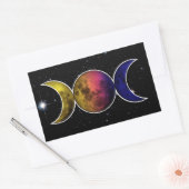 Sticker Rectangulaire Symbole Triple Goddess Moon (Enveloppe)