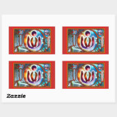 Sticker Rectangulaire Symbole universel du pardon (Feuille)