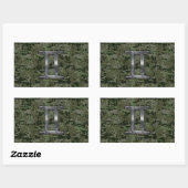 Sticker Rectangulaire SYMBOLE Zodiaque Gemini sur Camouflage numérique v (Feuille)
