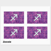 Sticker Rectangulaire Symbole zodiaque Sagittarius Camouflage numérique (Feuille)