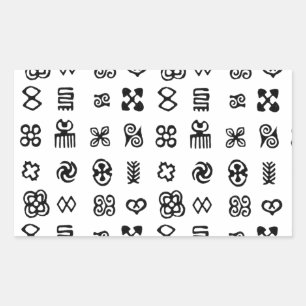 Sticker Rectangulaire Symboles africains Adinkra