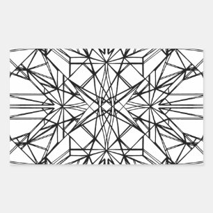 Sticker Rectangulaire symétrie géométrique
