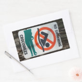 Sticker Rectangulaire Sympa PAS DE BAIGNADE Signal d'avertissement (Enveloppe)