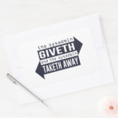 Sticker Rectangulaire Sysadmin Giveth et Takeaway (Enveloppe)