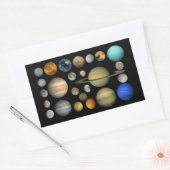 Sticker Rectangulaire Système solaire (Enveloppe)