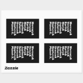 Sticker Rectangulaire Système solaire (Feuille)