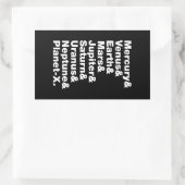 Sticker Rectangulaire Système solaire (Sac)