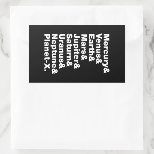 Sticker Rectangulaire Système solaire (Sac)