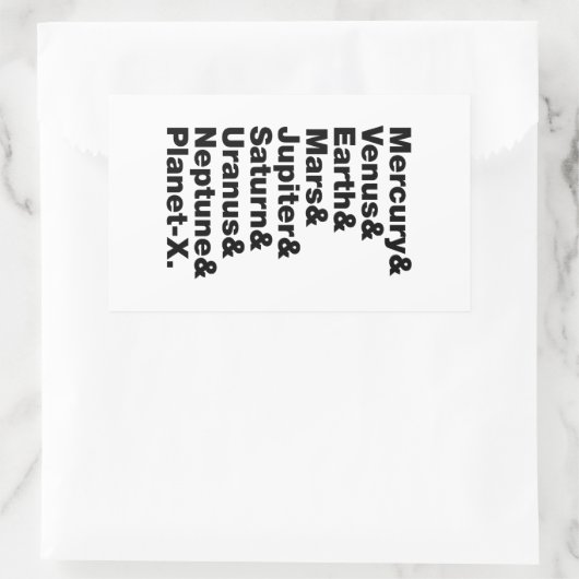 Sticker Rectangulaire Système solaire (Sac)