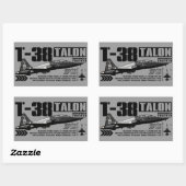 Sticker Rectangulaire T-38 Talon (Feuille)