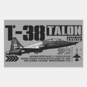 Sticker Rectangulaire T-38 Talon (Devant)