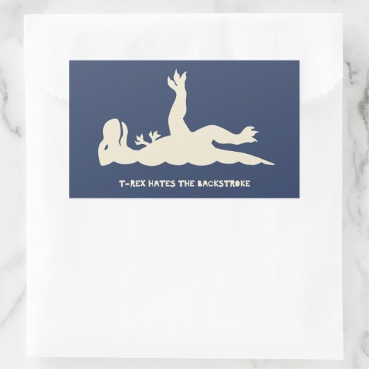 Sticker Rectangulaire T-Rex (Sac)