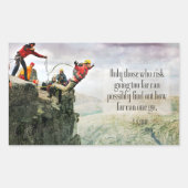 Sticker Rectangulaire T.S. Eliot Citation Inspirationnelle "Jusqu'où" (Devant)