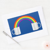 Sticker Rectangulaire T-shirt Date café Arc-en-ciel (Enveloppe)