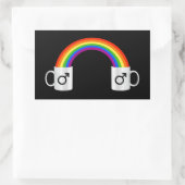 Sticker Rectangulaire T-Shirt Date Café Gay (Sac)