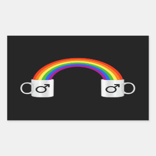 Sticker Rectangulaire T-Shirt Date Café Gay