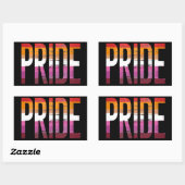 Sticker Rectangulaire T-Shirt Fierté Lesbienne (Feuille)