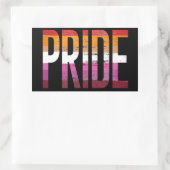 Sticker Rectangulaire T-Shirt Fierté Lesbienne (Sac)