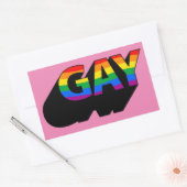 Sticker Rectangulaire T-shirt GAY (Enveloppe)