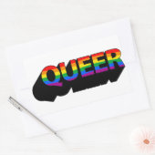 Sticker Rectangulaire T-shirt QUEER (Enveloppe)