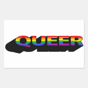 Sticker Rectangulaire T-shirt QUEER