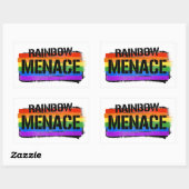 Sticker Rectangulaire T-shirt Rainbow Menace (Feuille)