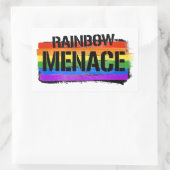 Sticker Rectangulaire T-shirt Rainbow Menace (Sac)