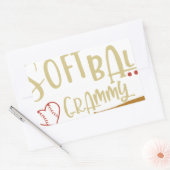 Sticker Rectangulaire t-shirts de base-ball à base de grammy à balle mol (Enveloppe)