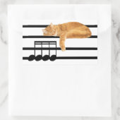 Sticker Rectangulaire Tabby de musique kitty cat (Sac)