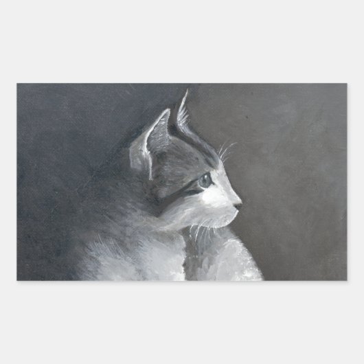 Sticker Rectangulaire Tabby Kitten (Devant)