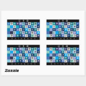 Sticker Rectangulaire Table japonaise de katakanas (Feuille)
