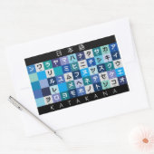Sticker Rectangulaire Table japonaise de katakanas (Enveloppe)
