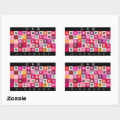 Sticker Rectangulaire Table japonaise Hiragana (Feuille)