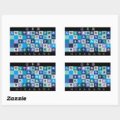 Sticker Rectangulaire Table japonaise Hiragana (Feuille)