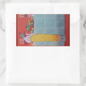 STICKER RECTANGULAIRE TABLE LADAND ET FRUITS DÉJÀ ART DÉCO BEAUTÉ MODE (Sac)