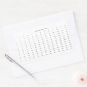 Sticker Rectangulaire Tableau de multiplication (Enveloppe)