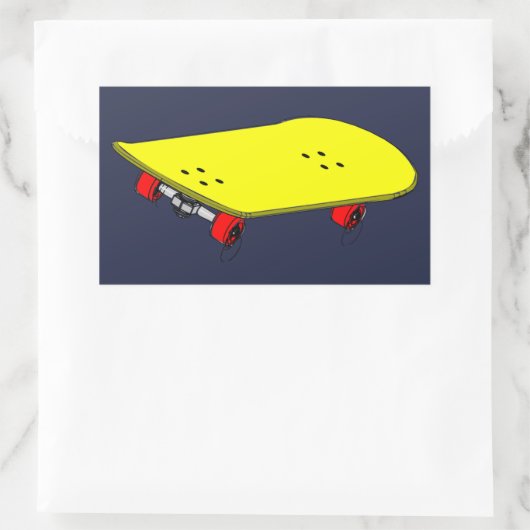 Sticker Rectangulaire Tableau jaune cool (Sac)
