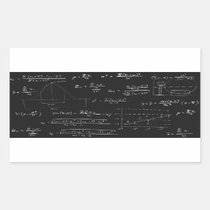 Sticker Rectangulaire Tableau noir de statistiques