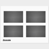 Sticker Rectangulaire Tableau noir rustique imprimé (Feuille)